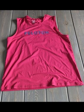 Peloton Tank Top Men’s Medium Pink Sleeveless Athletic Workout Gym Activewear